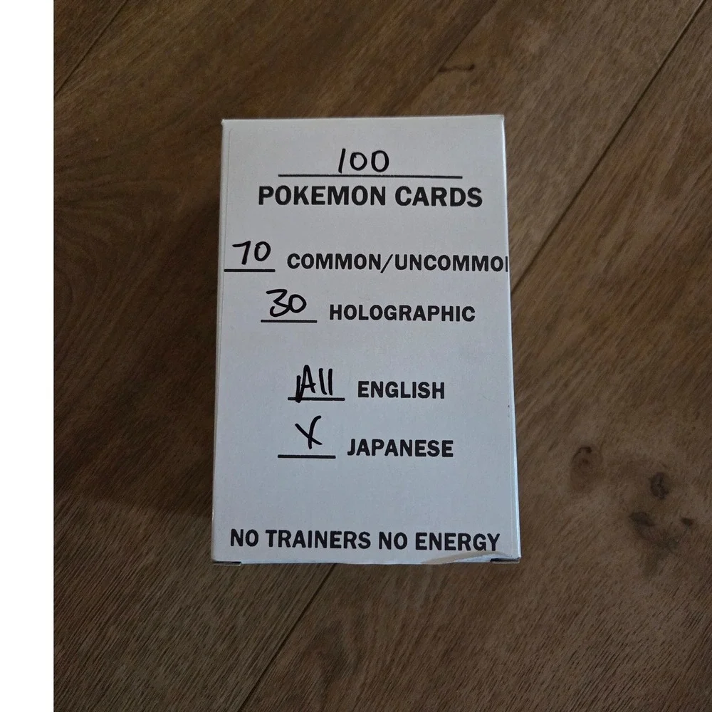 Pokemon Cards Lot 100 Count 30 Holographic 70 Common Uncommon English TCG